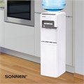 Кулер для воды SONNEN FSC-03AC, напольный, НАГРЕВ/ОХЛАЖДЕНИЕ КОМПРЕССОР, шкаф, 3 крана, белый, 455419 455419