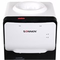 Кулер для воды SONNEN FSE-02SA, напольный, НАГРЕВ/ОХЛАЖДЕНИЕ ЭЛЕКТРОННОЕ, 2 крана, белый, 455414 455414