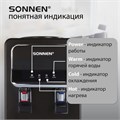 Кулер для воды SONNEN FSE-02WBc, напольный, НАГРЕВ/ОХЛАЖДЕНИЕ ЭЛЕКТРОННОЕ, шкаф, 2 крана, черный, 456168 456168