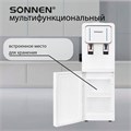 Кулер для воды SONNEN FSE-02Wc, напольный, НАГРЕВ/ОХЛАЖДЕНИЕ ЭЛЕКТРОННОЕ, шкаф, 2 крана, белый, 456167 456167