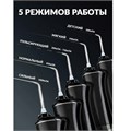 Ирригатор для полости рта ASIACARE PRO+, портативный, емкость резервуара 0,35 л, 14 насадок, черный, Asia_42 456559