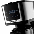 Кофеварка капельная BRAYER BR1125, 900 Вт, объем 1,25 л, LED-дисплей, термокружка в ПОДАРОК, черная 456901