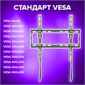 Кронштейн-крепление для ТВ настенный, до 45 кг, VESA 75х75-400х400, 32"-70", черный, SONNEN, 455949 455949