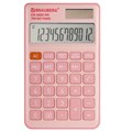 Калькулятор карманный BRAUBERG CX-102C-PK (76x126 мм), 12 разрядов, двойное питание, РОЗОВЫЙ, 272650 272650