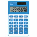 Калькулятор карманный BRAUBERG PK-608-BU (107x64 мм), 8 разрядов, двойное питание, СИНИЙ, 250519 250519