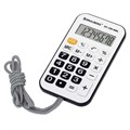 Калькулятор карманный со шнурком BRAUBERG DC-109-WBL (61x110 мм), 8 разрядов, БЕЛЫЙ/ЧЕРНЫЙ, 272643 272643
