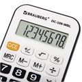 Калькулятор карманный со шнурком BRAUBERG DC-109-WBL (61x110 мм), 8 разрядов, БЕЛЫЙ/ЧЕРНЫЙ, 272643 272643