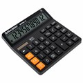 Калькулятор настольный BRAUBERG DIGITAL-12-BK (151х152 мм), 12 разрядов, двойное питание, ЧЕРНЫЙ, 272968 272968