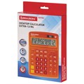 Калькулятор настольный BRAUBERG EXTRA-12-RG (206x155 мм), 12 разрядов, двойное питание, ОРАНЖЕВЫЙ, 250485 250485