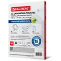 Пленки-заготовки для ламинирования МАЛОГО ФОРМАТА, А6, КОМПЛЕКТ 100 шт., 60 мкм, BRAUBERG, 531784 531784