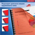 Обложки пластиковые для переплета А4, КОМПЛЕКТ 100 штук, 150 мкм, прозрачно-красные, BRAUBERG, 530937 530937
