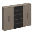 Шкаф комбинированный (закрытый-стекло-закрытый) 210223