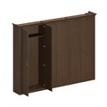 Шкаф комбинированный высокий (2 для документов + 1 для одежды широкий) 210152